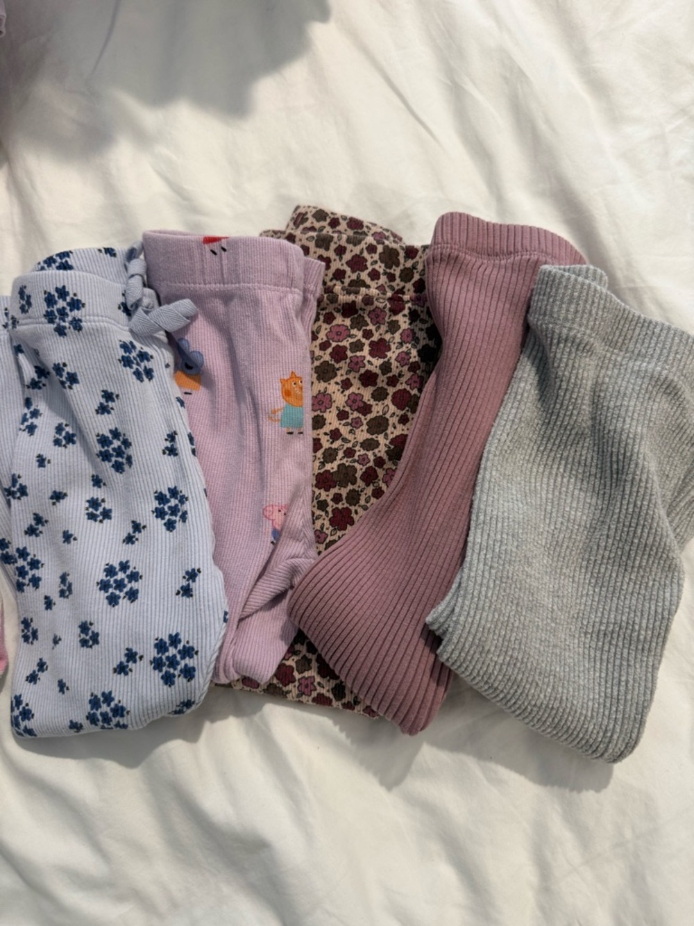 Zara Kids Leggings Pack - Blue Floral, Pink, Mauve, Gray
